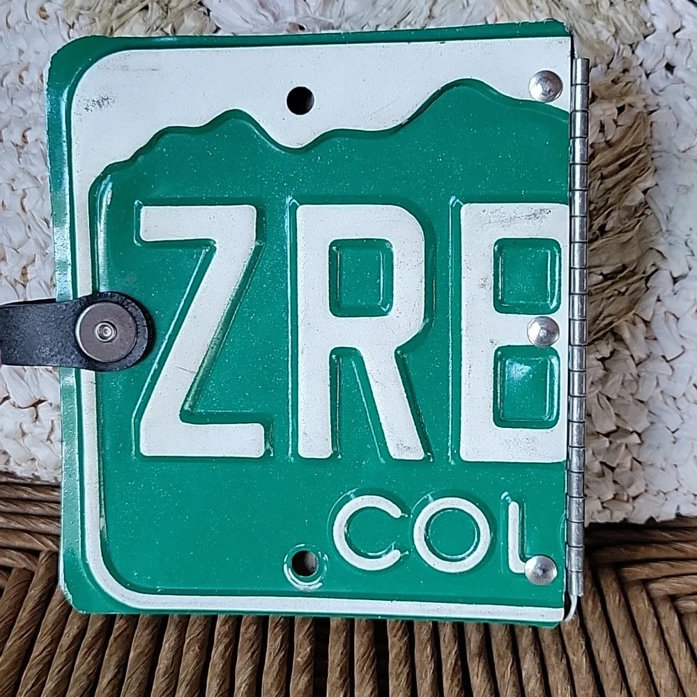 Little Earth Productions, recycled Colorado license plate, notebook/address book